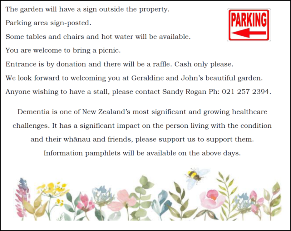 Garden Fundraiser Flyer