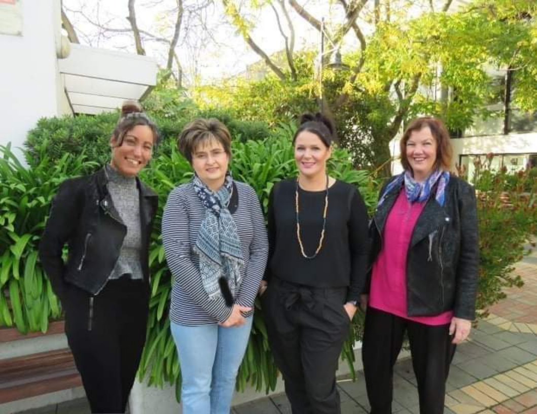 Image of the staff at Alzheimers South Canterbury from Left : Chantelle Litten, Nadine Rawlins, Rosies Chambers and Airin Knight.