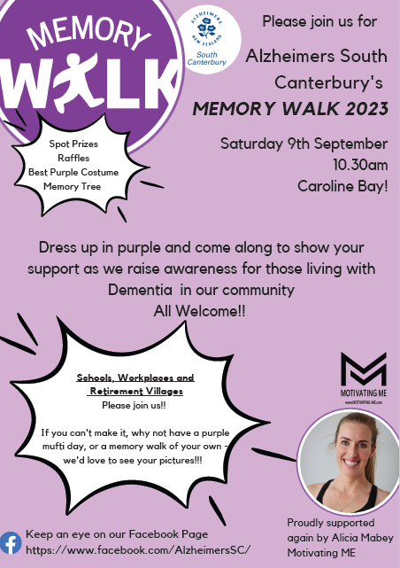 Memory Walk flyer with details