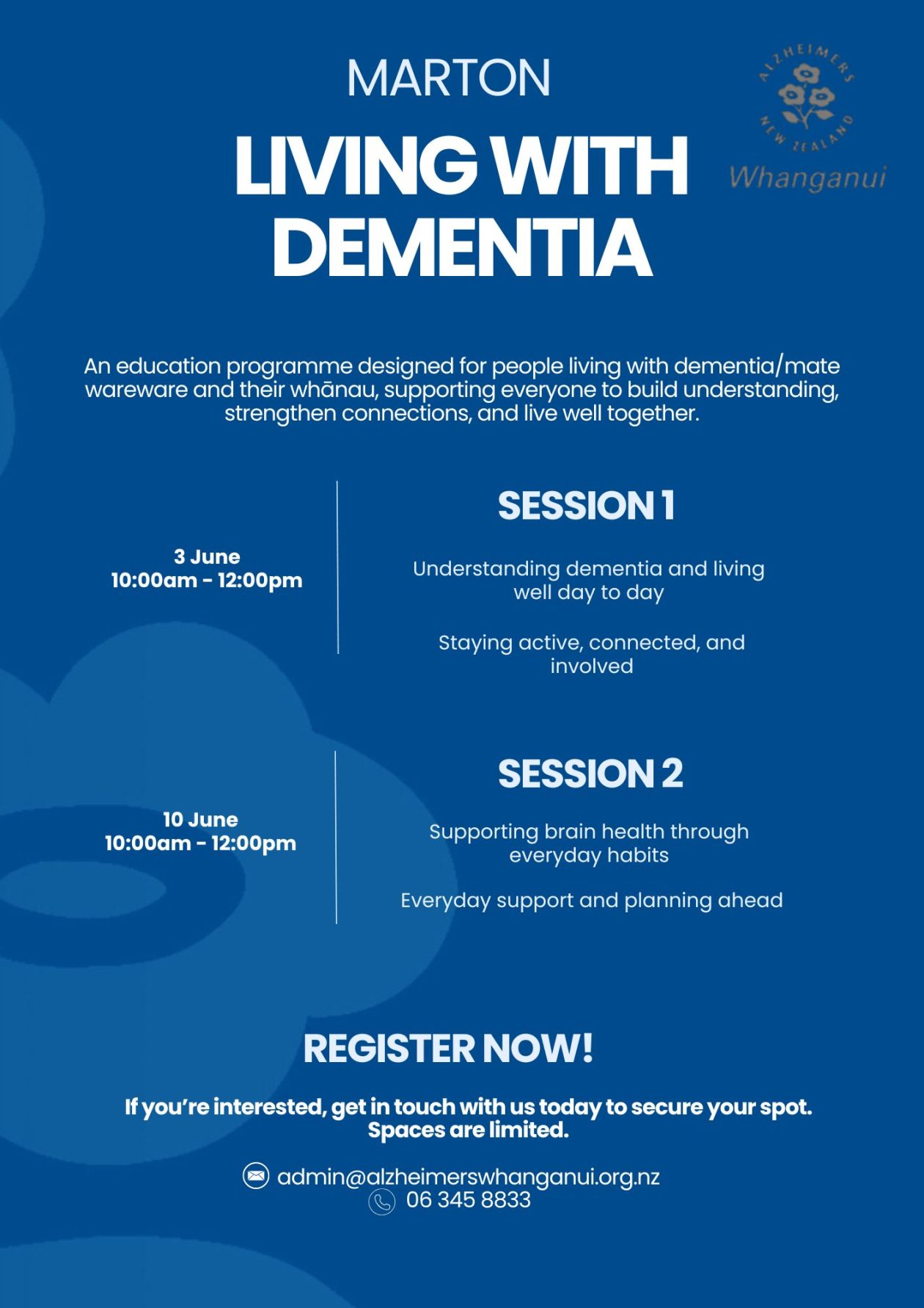 Living with Dementia Education Programme (Marton) Post Cover Image