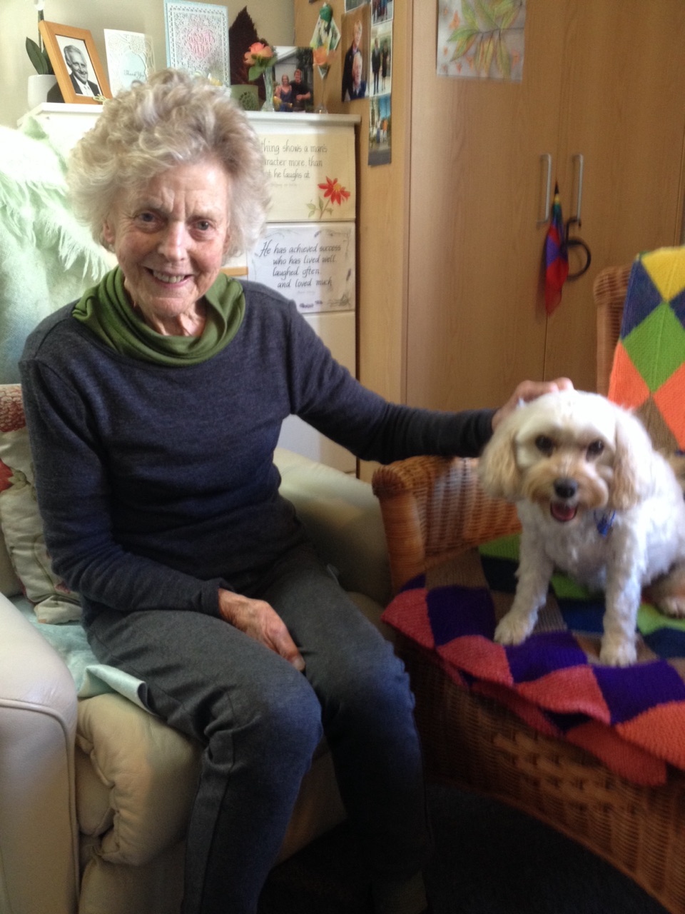 Bronwyn's mum and dog