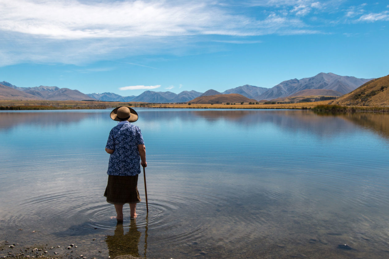 lady and landscape