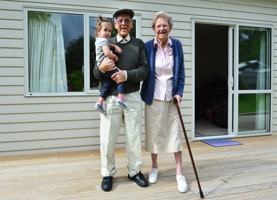 Grandparents with grandchild