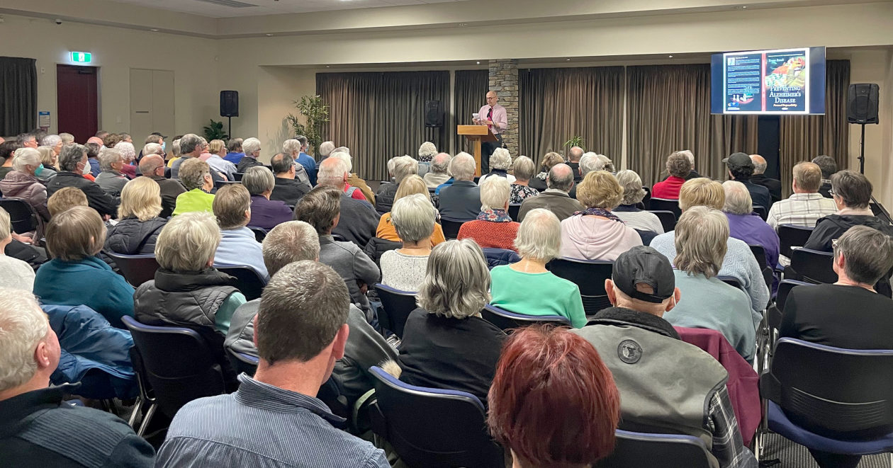 Preventing Alzheimers presentation by Associate Professor Yoram Barak in Alexandra, Central Otago – attended by 165 people and hosted by Otago Masonic Trust