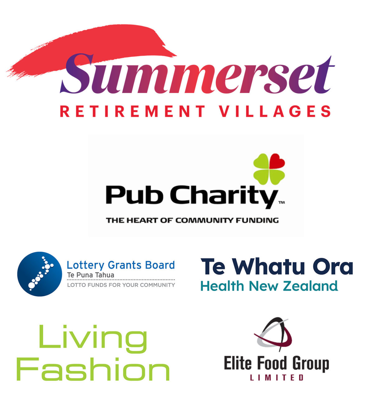 Sponsor logos for Alzheimers NZ