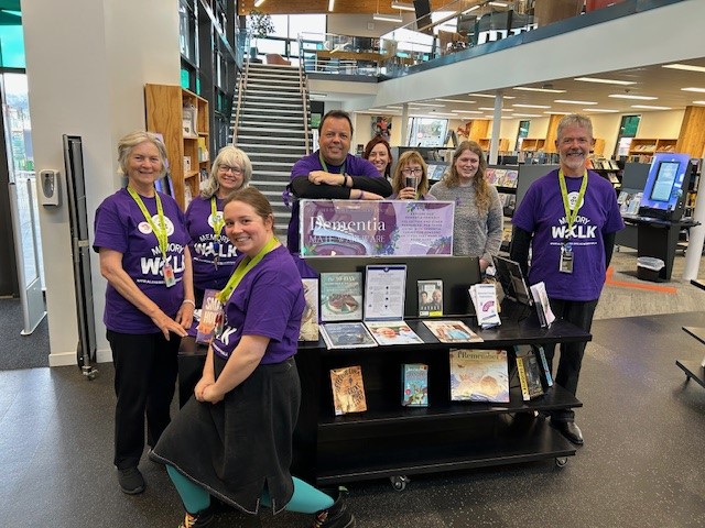 Picton Library show their support for World Alzheimers Month with Alzheimers Marlborough